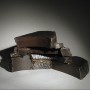 Sixty Quests: "Snow melts – crocuses come. / Cherry blossoms return. / Smell. Now the ground returns", Welded Steel, 6 x 12 x 7” , 2002 James_Fuhrman_Sculpture_60_Quests_02