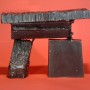 Sixty Quests: "After the storm, sun. / Black tree trunks, / Call to the concrete sky . / Light glows", Welded steel, 9 x 9 x 3, 2004 , Collection of Therese Dolan James_Fuhrman_Sculpture_60_Quests_09